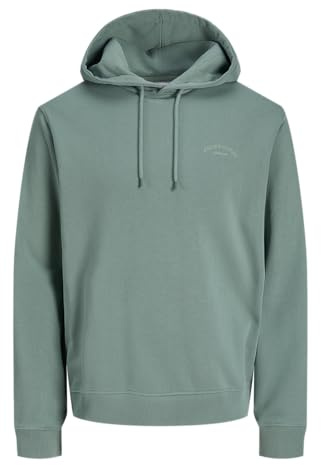 JACK & JONES Hood Pls Sweat à Capuche avec Logo Jjcollege, Bleu minéral, 3XL Homme