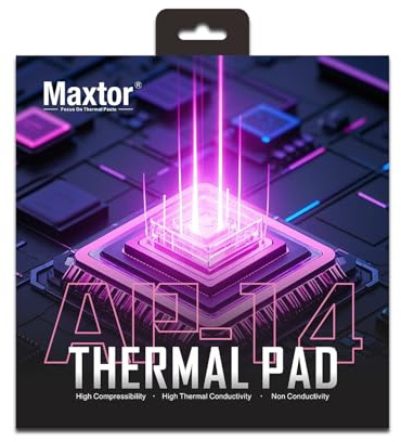 Maxtor Thermal Pad 16.8 W/mK,Thermal Pads for GPU/CPU/LED/Cooler,Excellent Heat Conduction，High Temperature Resistance (120x120x1.5mm（1pcs）)