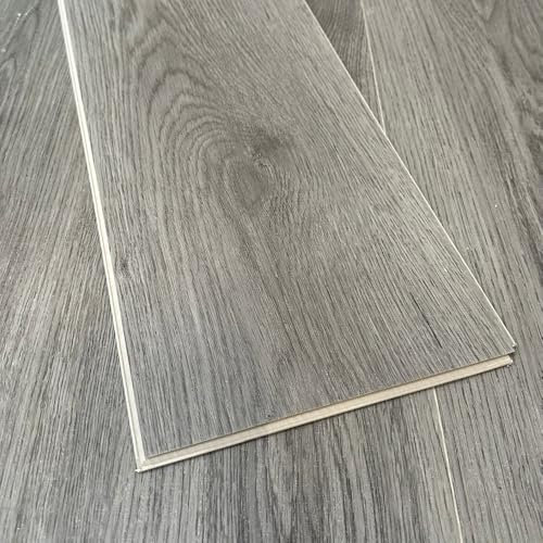 SPC Rigid Plank Flooring Millenium Grey Oak - Underlay Already Installed - Dark Grey Oak Plank Effect - Luxury Quality - Click Installation - Sold Per 2.193m2 Pack