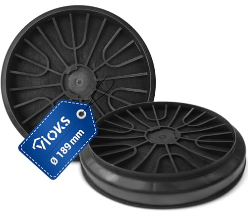 VIOKS 2x Kohlefilter Ersatz für Bosch Siеmens 796390 00796390 00743169 DHZ5276 DHZ5275 Z5138X1 LZ52751 - Carbonfilter 189 mmØ Aktivkohlefilter Filter für Dunstabzugshaube