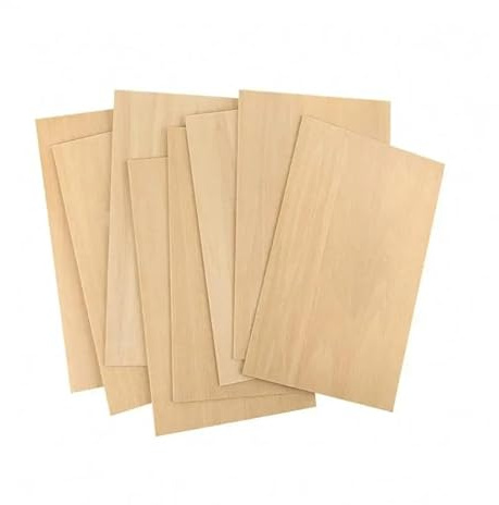 Unbearbeitete Holzplatten 10 Stück 15x10cm Lindenholzbretter - 2mm dünne, unbehandelte Holzplatten for Bastel- und Modellbau, dekorative Holzspäne