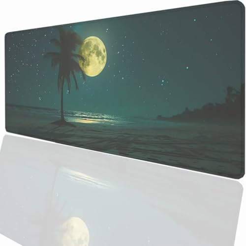 Tapis de Souris Gaming XXL Grand Mousepad 1500x800x3mm, Grand Tapis de Bureau sous Main avec Base Caoutchouc antidérapante pour PC Gamer, Améliore la précision et la Vitesse Ciel éToilé Arbre LMDT7636