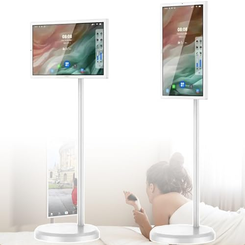 GwlThixion 24/32 Pulgadas Smart Portable TV, 4k Touch Screen TV Monitor, Pantalla Bestie incorporada, Tiempo de reproducción de Video de 8 Horas, para Entretenimiento Doméstico 24in-4+64G