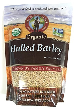 Grain Place Foods | Non-GMO Organic Hulled Barley | Made in the USA | 2 lb Bag