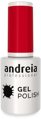Andreia Professional Semi-Permanenter Nagelgel-Lack für UV/LED-Lampe - Intensiver Glanz und 4 Wochen haltbare French Manicure Nagelgel-Lackierung - Farbe 211 Rot - Schattierungen von Pink - 10.5 ml