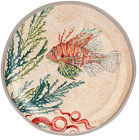 THUN Sea Life by Rose & Tulipani Rose & Tulipani-Set de 2 platos para ensalada, 100 unidades, melamina