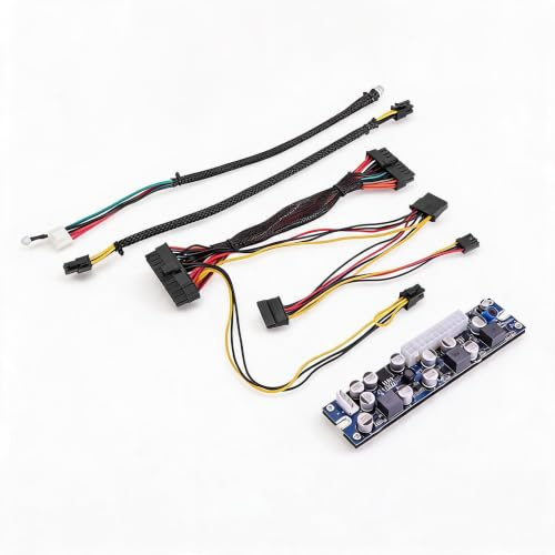 Netzteilmodul,DC 19V LD-200W Netzteilmodul Power Supplies Leistungsmodul DC-ATX-Netzteil mit 24Pin ATX auf AUX Verbindungskabel/SATA-Kabel für Computer
