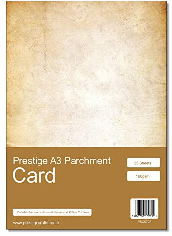 Prestige Old Style - Antique Vintage - Parchment Card - Craft Menu - A3 Size - 160gsm - 25 Sheets
