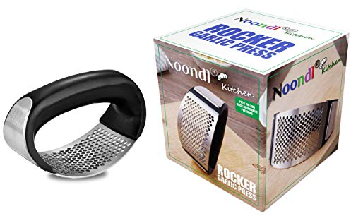 Garlic Rocker Garlic Press with Stainless Steel - with Economical BPA Plastic Handle by Noondl Kitchen