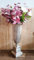 MichaelNoll Vase Blumenvase Pokalvase - Dekovase Groß aus Aluminium Metall Silber - Bodenvase für Kunstblumen und Pampasgras - 68 cm oder 75 cm (28x28x68 cm)