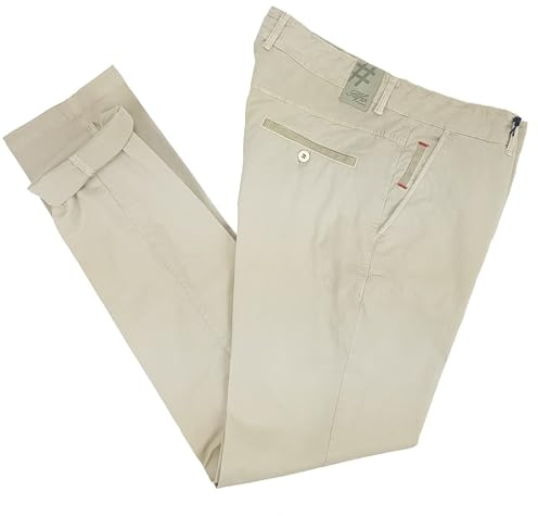Alfio Collection Pantaloni Uomo Slim Fit Elasticizzati Taglie Forti Gamba Asciutta 60 62 64 66 68 70 (66 - Fango)