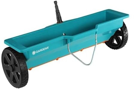 GARDENA Streuwagen Set; zum Rausbringen von Rasendünger; enthält combisystem-Streuwagen und Holzstiel 150cm