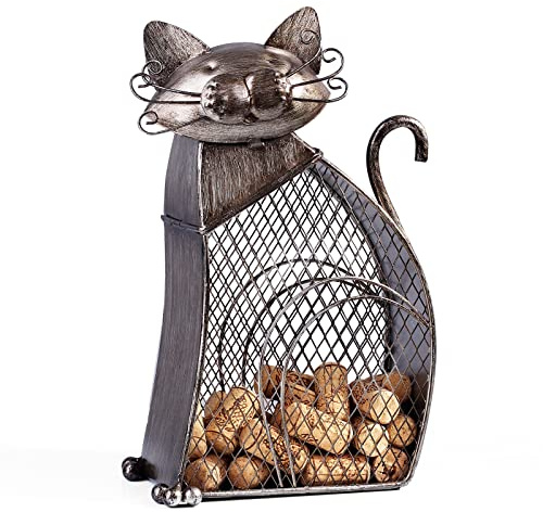 Drincarier Cat Decor Wine Cork Holder Tabletop Wine Racks Shelf Metal Wine Bottle Holder Home Decor Wine Decor