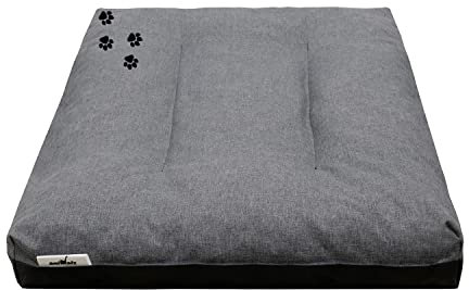 ROYSSON Hundebett katzenbett hundekorb hundekissen schlafplatz tierbett - Wasserdicht 3 Farben S/M/L/XL/XXL/XXXL (XL - 100x70x12cm, Grau)