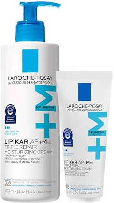 La Roche-Posay Lipikar AP+MAX Triple Repair Moisturizing Body Cream | Face & Body Lotion for Dry Skin with Shea Butter & Niacinamide | Gentle Moisturizer for Very Dry, Rough & Sensitive Skin, 475ml