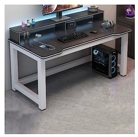 Laptop-Tisch Computertisch PC-Desktop-Tisch, doppelter Desktop-Schreibtisch for Studenten, Zuhause, Schlafzimmer, Arbeitstisch, Bürotisch, einfacher Gaming-Tisch, PC-Tisch Arbeitstisch für das Heimbür