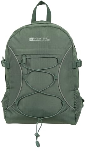 Mountain Warehouse Bolt 18L Backpack - Ripstop Rucksack, Compression Straps Bag - For Travelling Pale Green