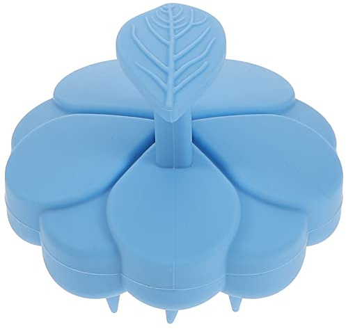 FRCOLOR Masseur de Cuir Chevelu en Silicone Brosse à Cheveux Bleu Nettoyant en Profondeur Massage du Cuir Chevelu Exfoliant Usage Quotidien Détente Homme et Femme