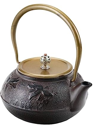 Chinesischer Teekanne Gusseisen-Teekanne Im Japanischen Stil, Sicher Für Den Herd, Gusseisen-Teekessel, Beschichtet, Teesieb Für Kaffee Traditionelle Kanne
