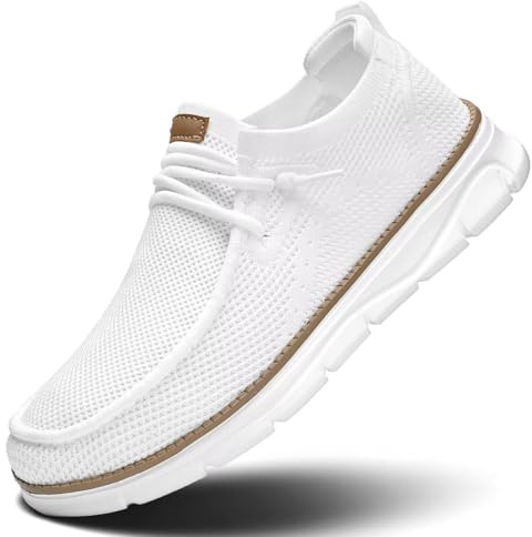 Mens Slip-on Loafers Comfortable Boat Shoes Casual Walking Sneakers Mesh Business Oxfords Work Lightweight Soft Sole