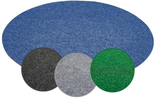 Misento Kunstrasen Easy, Poolunterlage rund, Outdoor Teppich - 395 cm, Blau