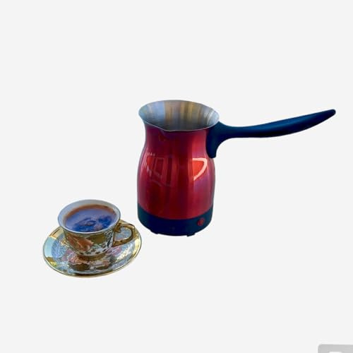 Aleppo Cuisine High Quality Stainless Steel Turkish Electric Coffee Maker, 0.5 Liter, Portable, Fast Boil and Keeps Boiling Water for Coffee, Tea and Beverages