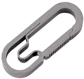 Karabinerhaken Titan-Legierung, Groß Karabiner Haken Schlüsselanhänger mit Schnappverschluss, 25 KG Belastbarkeit, für Autoschlüssel, Camping, Wandern