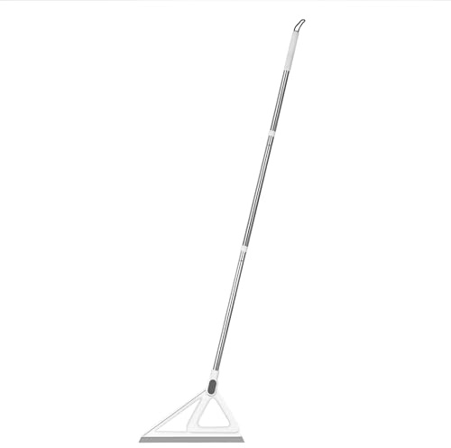 Multifunction Magic Broom, Squeegee Broom for Floor, Rubber Broom, Silicone Broom for Floor Cleaning, Magic Broom Sweeper for Living Room, Kitchen, Bathroom-Easy Dry The Glass (Grey)