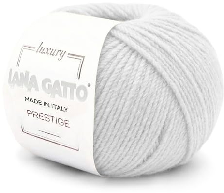 100% Kaschmir Garn zum Stricken und Häkeln, Lana Gatto Luxury Prestige Line, 25 gr. 75 mt, (Grau - 12504, 1)