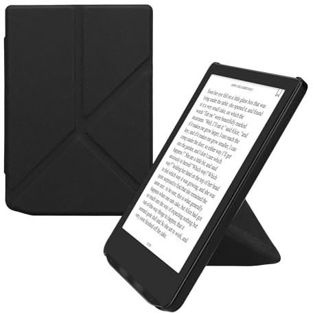 kwmobile Hülle kompatibel mit Pocketbook Verse/Verse Lite/Verse Pro/Color/Vivlio Light/Light HD Hülle - Kunstleder Case - eReader Schutzhülle - Cover Schwarz