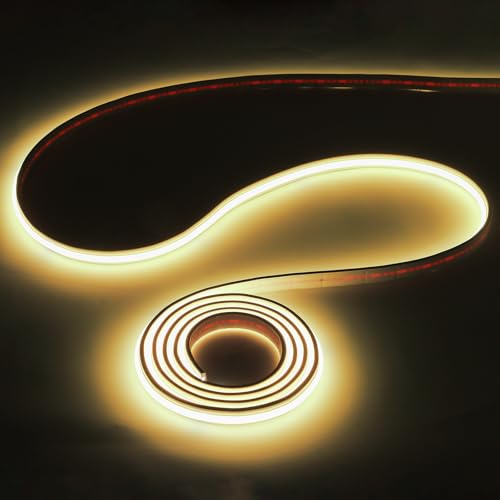 pcning 20M COB LED Strip Lights 220V 230V Adhesiva, 20 Metros Tira LED Impermeable 220 Volts 3000K Blanco Calido sin Transformador (Blanco Cálido, 20M)