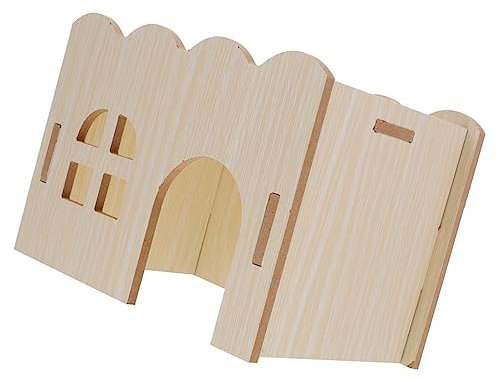 WOONEKY Guinea Pig House Multifunktionales Hamsterhaus Aus Holz Mit Für Kleintiere Rückzugsort Und Spielzeug Für Meerschweinchen Und Zwerghamster Langlebig Und Sicher