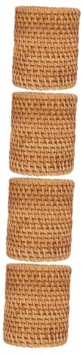 STOBOK 4stücke Rattan Stiftehalter Robuster Schreibtisch Organizer Im Pastoral Stil Runder Geflochtener Stiftbehälter Für Büro Und Zuhause Aufbewahrung Von Schreibwaren Und