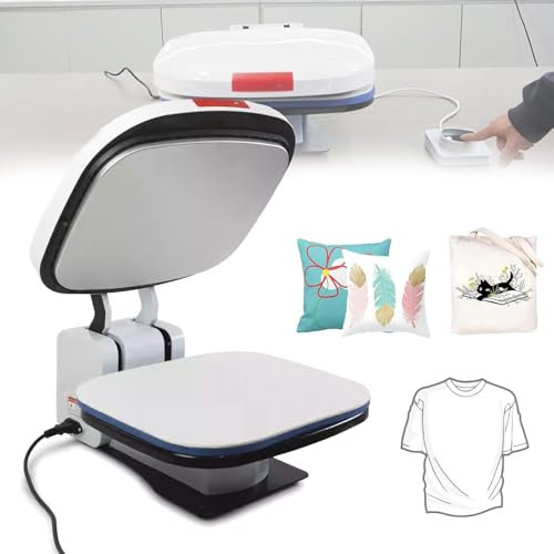 Macchina per pressatura a Caldo Automatica, pressa a Caldo a Conchiglia da 38x29 cm con Rilascio Automatico, Riscaldamento rapido, Macchina per trasferimento Termico per Tela, Cuscini, Puzzle