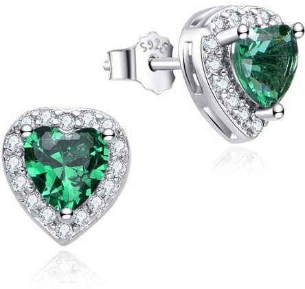 Dada Gioielli - Pendientes Pequeños Corazón, Puntada Ligera, solitario en Plata de Ley 925 con Circonitas Brillantes - Set de Regalo para Mujer que incluye Tarjeta de Autenticidad.,