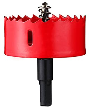 Foret de scie cloche en acier HSS, diamètre 85-105 mm, scies cloches bimétalliques robustes, coupe de dents for percer le bois et le métal fin(Diameter 100mm)