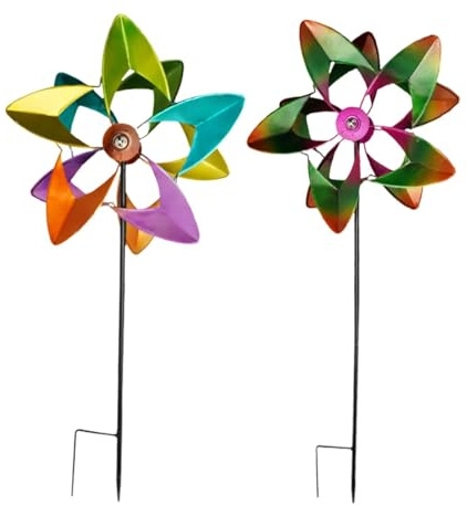 KESOTO 2 Piezas de Esculturas de Viento para Césped, Molinillos de Viento para Regalos de Fiesta