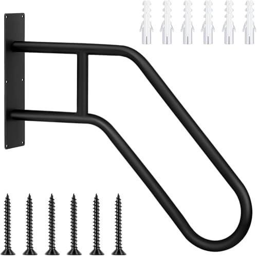 Sturdy U-Shaped Handrail for Safety, Non-Slip Wall Mount Grab Bar for Outdoor and Indoor Steps, Ideal Support for Children, Pregnant Women, and Elderly