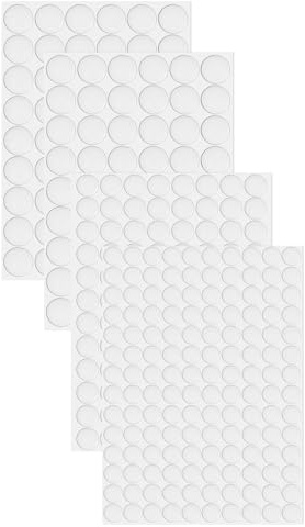 290 PCS White Screw Covers Stickers, 12mm, 15mm, 21mm, Waterproof Hole Covers for Home, Desk and Office Furniture