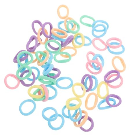 SOIMISS 500 Stück Bunte Kleine Elastische Stoff Haargummis für Mädchen Babys Nahtlos Rutschfest Dehnbar für Schule Spielplatz Alltag