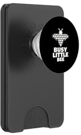 Busy Little Bee Honeycomb Wings Minimal Graphic Design PopSockets PopWallet for MagSafe