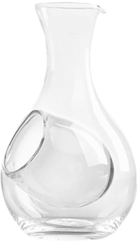 HOLIDYOYO Decantador de Vino Hueco para Hielo de 360ml de Cristal Diseño Simple y Bordes Suaves, Jarra para Vino Adecuado para Servir y Decorar