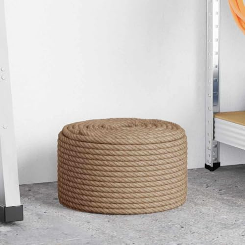 RuiNingRN Cuerda de yute 100% de 10 mm de grosor, 100 m de largo, resistente para jardín, manualidades, embalaje, exterior, hogar, resistente a la intemperie y a la rotura, versátil para atar y