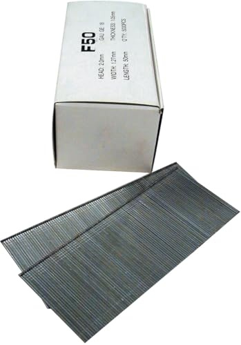 Güde 40217 Stifte für Druckluft-Nagler MIDI 50 mm (verzinkter Stahl, 1 mm Stiftstärke, 50 mm Nagellänge, 2 mm Nagelkopf-Durchmesser, 5000 Stück pro Verkaufseinheit, 100 Stück pro Nagelreihe)
