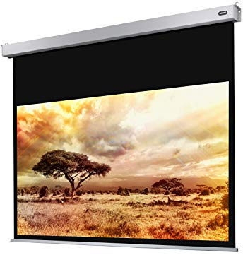 celexon Professional Plus Motor-Leinwand 85 | 180x112 cm 16:10 | elektrische 4K,Full-HD Präsentations-Leinwand für Ihren Heimkinobeamer | zur Decken-/ Wand-Montage | mit Fernbedienung