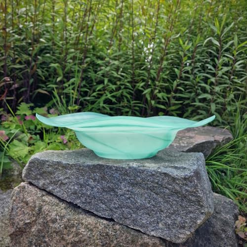 budawi® Alabaster Brunnenschale Flower rund grün, Ø 42 cm für Nebler und Zimmerbrunnen
