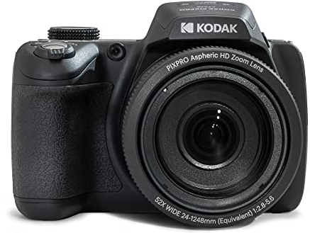 KODAK Pixpro AZ527 - Digitale Bridge-Kamera 20 MP, 52X optischer Zoom, BSI-CMOS-Sensor, 3-Zoll-LCD, Wi-Fi, Bildstabilisierung - Schwarz