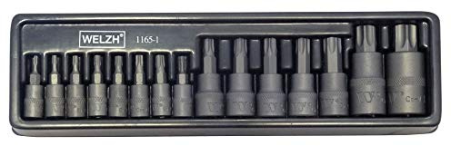 Welzh Werkzeug 1165-1-WW 15 pc Tx socket set on 1/4, 3/8, 1/2 drive T6 - T70