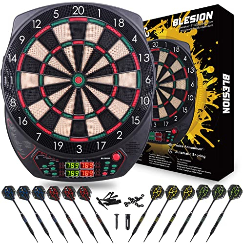 Dartscheibe Elektronisch,Elektronische Dartscheibe mit 12 pfeilen elektronisches Elektronik Dartboard Dart Scheibe Dartautomat E Dartboards