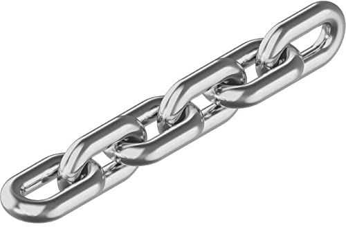 DIN 766 Edelstahlkette A2 kurzgliedrig Ø 3, 4, 5, 6, 8, 10 mm (Meterware) Rundstahlkette Edelstahl A2 (Ø 8 mm, Meterware)